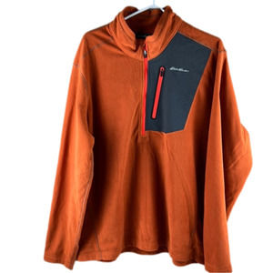 Men's Eddie Bauer burnt orange fleece  sweater